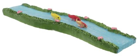BESPORTBLE Décoration Rivière Miniature en Résine, 1 Set pour Diorama | Design Réaliste, Carpes Koï Décoratives, Adapté aux Bocaux à Poissons Scènes de Bonsaï Miniatures