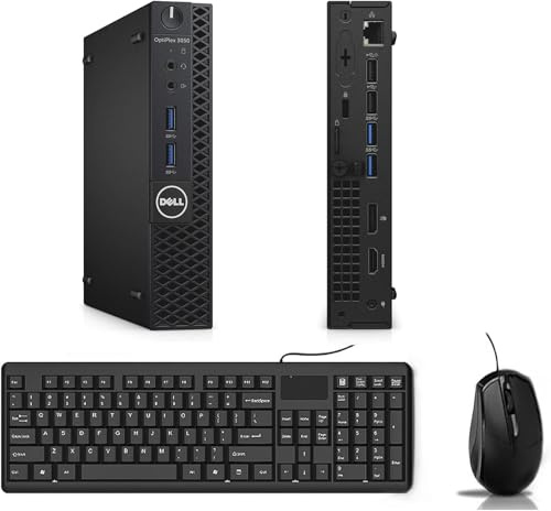 Dell Optiplex 3050 mini Desktop Computer, Intel Core i7-7700, 8GB RAM, 256GB SSD, WiFi, Bluetooth, US QWERTY-Tastatur, Windows 11 Pro (Generalüberholt)