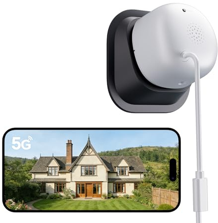 FAMVIVA 2K Window Security Camera, No Drill Anti-Glare WiFi Camera, 2.4G/5G Dual Band, AI Human Detection, Color Night Vision, Indoor Camera with 18° Tilt Mount for Outdoor Monitoring Through Glass