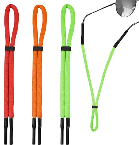 ASISUN Fascia per occhiali galleggiante, 3 pezzi, 68 cm, per sport, colorati, anti-perdita, regolabile, per sport acquatici, canottaggio, surf, uomo e donna