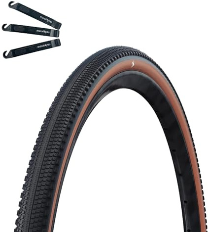1 x Schwalbe G-One Comp cykeldäck Active K-Guard Green Compound E-25 svart/brons 40–622 (28 x 1,50) inkl. maxxi4you däcklyftare