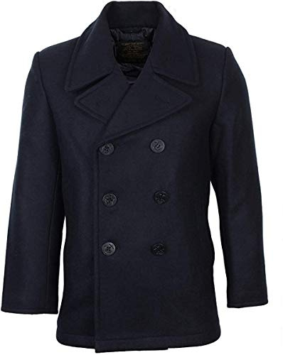 Mil-Tec Herren Jacke 10581000, Zweireihig geknöpft, Steppfutter, 2 Schubtaschen, Innentaschen, Wasserresistent, Navy, L