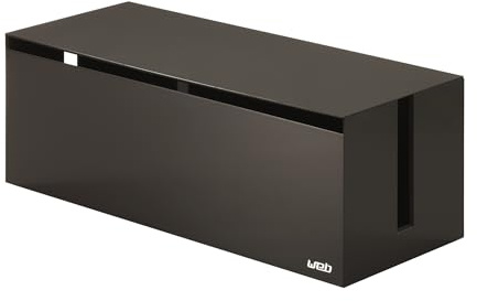 Yamazaki 2708 Web Cable Box, Brown, PC~ABS Resin, 40 x 15.5 x 14.5 cm