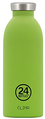 24Bottles Clima Bottle - Borraccia Termica 500 ml, Borraccia Acciaio Inox, Bottiglia Termica 100% Ermetica (24h Cold 12h Hot), Design Italiano, Borracce Termiche, Water Bottle Lime