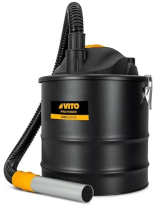 VITO - Aspirateur de cendres 1200W 18L Filtre HEPA Cheminées Poêles Jusqu'à 50°C Filtre HEPA