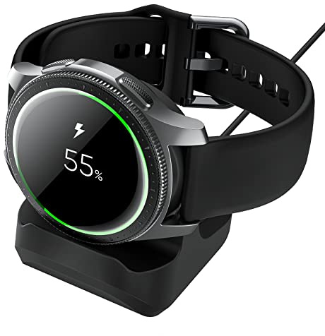 FASTSNAIL Charger Stand for Samsung Galaxy Watch 4/Watch 4 Classic/Watch 3 41mm 45mm/Active 2 40mm 44mm,Non-Slip Silicone Charging Base Dock Holder for Galaxy Active Charger with Cable Management Slot