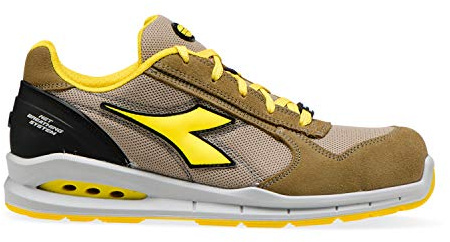 Diadora Run Net Airbox Low S1p Src, Scarpe da ginnastica Uomo, Marrone Tobacco Brown Moon Rock Grey, 38 EU