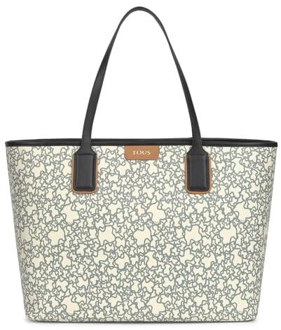 TOUS, CAPAZO XL. K MINI para Mujer, Beige/Negro, SUPER GRANDE