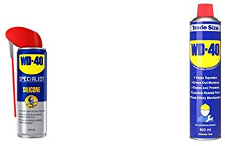 WD-40 44722 Specialist High Performance Silicone Lubricant 250ml & 44010A Multi-Use Product Original Spray Can 600ml