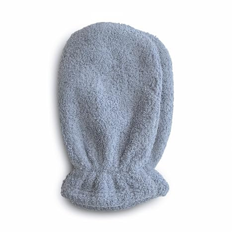 Mushie Lot de 2 Gants de Bain | Débarbouillettes Pour Adultes Et Enfants | Utilisation Unisexe | 100% Coton | Accessoires de Salle de Bain | (Tradewinds-Bleu)