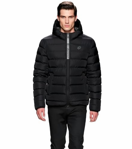 Lotto Piumino Uomo Invernale - Trapuntato - Giubbotto Uomo 110 Grammi 4 Stagioni Imbottito - Giacca Invernale (149150.Black, M)