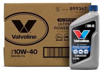 Valvoline 4-Stroke Powersport Full Synthetic Motor Oil 1 Quart (Pack of 6)
