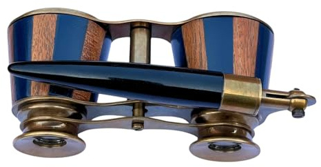 Brass Opera Glass Binoculars with Pink Lenses – Vintage Theater Glasses for Opera, Ballet & Concerts, Compact Elegant Collectible, for Women