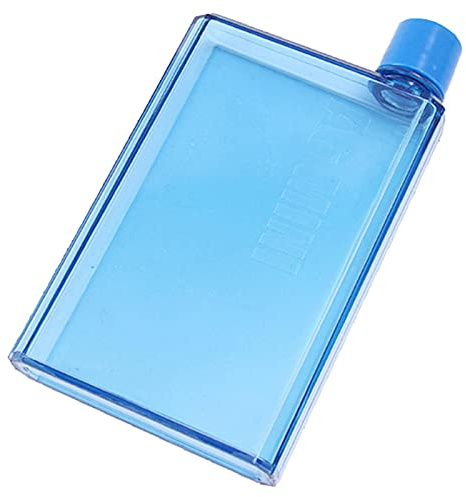 agua plana A6/A5, 350 ml/480 ml, botellas reutilizables a prueba fugas, plástico transparente y portátil, para viajes, al aire libre, fitness, ciclismo, camping, senderismo, ciclismo