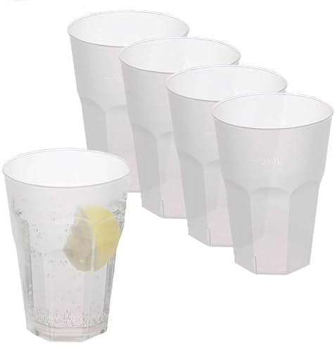 VIRSUS Bicchieri Trasparenti SATINATI 3876, capacità 420 cc, Tumblers Infrangibili e Riutilizzabili, lavabili in lavastoviglie, Riciclabili, Unglassy per cocktail, Bicchiere Mojito (60)