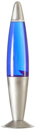 CELLUSTOP Lavalampe für Kinder – Magma-Lampe – blaue Lavalampe – Dekorative Lampe zum Aufstellen – 2 Leuchtmittel R39 im Lieferumfang enthalten – robustes Glas und Aluminium – Schalter – 20 W – 34 cm