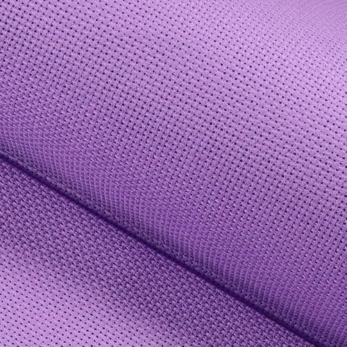 KCS Tela aida in cotone per punto croce, 18 ct, 48 x 72 cm, colore: lavanda