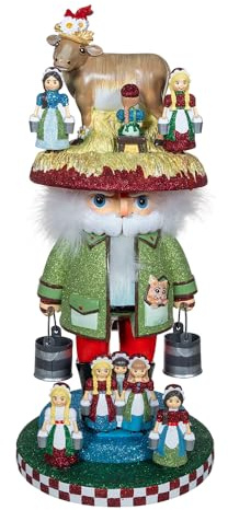Kurt Adler 16.5-inch Hollywood Nutcrackers 8 Maids A Milking Nutcracker