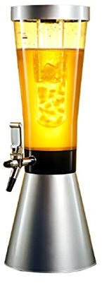 QXSJEDYCH Dispensador de torre de cerveza de 3 l con tubo de hielo y barra de grifo, accesorios, dispensador de bebidas for fiestas en casa, fácil de limpiar