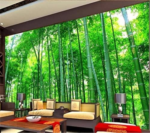 Frische Bambuswald Landschaft 3D Tapeten Büro Wohnzimmer Sofa Schlafzimmer Tv Hintergrund Wand Dekoration-350cm×256cm