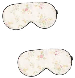 ORFOFE 2 Stk Augenabdeckung Aus Seide Schlafbrille Für Damen Augenabdeckung Nachtauge Schlafaugenmaske Für Frauen Augenschutz Zum Schlafen Seidiger Schlaf Augenabdeckung Für Beige