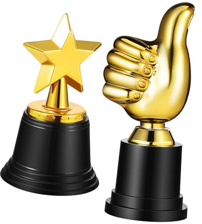 PLAFOPE 2stücke Stk Daumen Trophäen Stern Trophäen Auszeichnung Dekorative Party Favors Für Sport Wettkampf Sieger