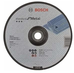 Bosch Professional 1x Standard for Metal Trennscheibe (für Metall, Ø 230 x 3 x 22,23 mm, Gekröpft, Zubehör Winkelschleifer) (Packung mit 10)
