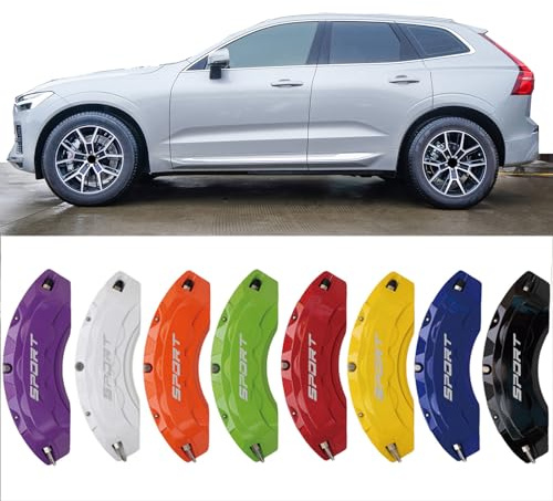 4pc Brake Caliper Covers Compatible Front Rear for VOLVO XC60 Accessories (Red)