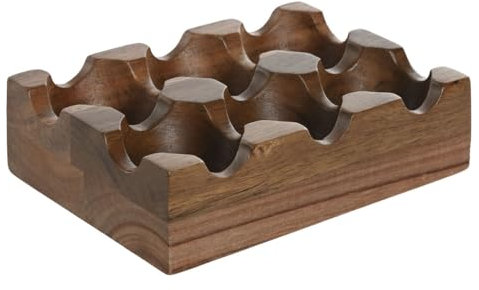 Huevera Home ESPRIT Natural Madera de Acacia 15 x 10 x 4 cm - Marca: Home ESPRIT - EAN: 8424002127572