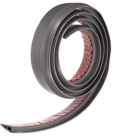 QUARKZMAN Bande de Transition de Sol 2 6.56ft Auto-Adhésive en Pvc Tapis à Carrelage Bordure de Transition à Coller pour Sols Inégaux Hauteur 10mm, Gris Foncé