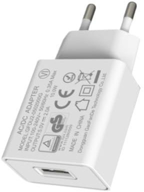 Cargador USB de 5 V 2 A, adaptador de corriente alterna, para teléfono Android, ventilador pequeño, lámpara de escritorio, tableta, lector de eBooks, reloj inteligente