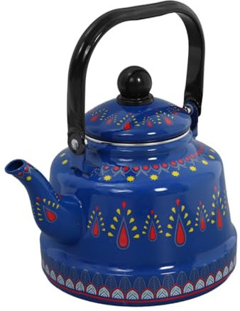 Gatuida Hervidor De Agua Esmaltado Vintage De Retro Para Inducción y Gas Para Camping y Doméstico Resistente Altas y De Limpiar