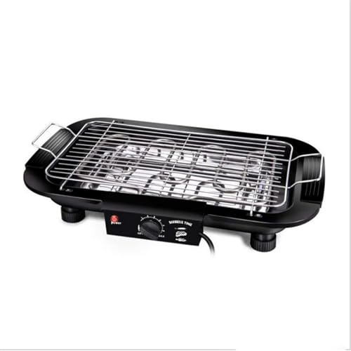 Parrilla Eléctrica Sin Humo, Parrilla Eléctrica For Barbacoa Con Control De Temperatura Multinivel, Bandeja De Goteo Extraíble, Piezas Aptas For Lavavajillas