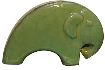 TucanoHamburg Elefant glasiert in Jade, grün, frostfest!