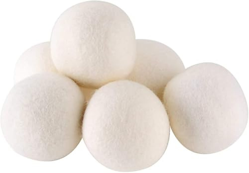 6PCS Wool Balls for Dryer, Dryer Balls 100% Wool Ball, with Softening Function, for Dryer, Anti-Static, Reusable