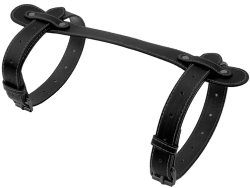 CALFOVERA Tracolla per Coperta da Picnic in Pelle PU Nera per Esterni Portatile con Manico in Pelle Cintura Porta Tappetino da Moto Sacco A Pelo Regolabile Supporto Tappetino Yoga Casa Campeggio