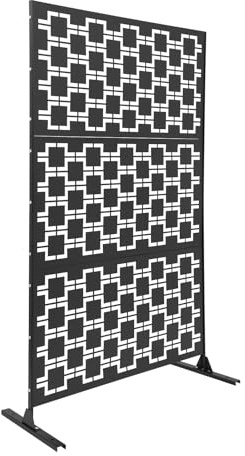 YyanLAK Brise-vue en métal - 120 x 40 x 190 cm - Brise-vue pour extérieur et intérieur - Séparateur de pièce avec support pour salon, salle à manger, dressing, appartements