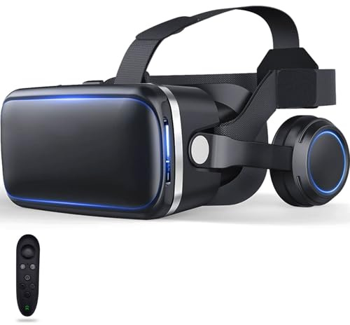 Casque VR, Casque Réalité 3D Virtuelle, Lunettes de Réalité Virtuelle 3D Compatible avec Smartphones Android/iPhone de 4,7 à 7,2 Pouces, Casque de Réalité Virtuelle pour Films Et Jeux(F)