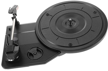 BESPORTBLE Vinyl Turntable Needle Phonograph Speakers Record Player Turntable Vintage Black Plastic Classic Retro Style Pure Sound Quality for Home Decor
