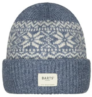Barts Negomba beanie stickad mössa dammössa vintermössa dam – med kuvert höst-vinter – en storlek blå