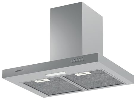 Apelson Campana Extractora Cocina TALIA 601 X/A, 3 Niveles, Control Mecánico, Capacidad 301 m3/h, Silenciosa 60 dB, LED, Filtros Lavables, Consumo 67W Acero Inoxidable
