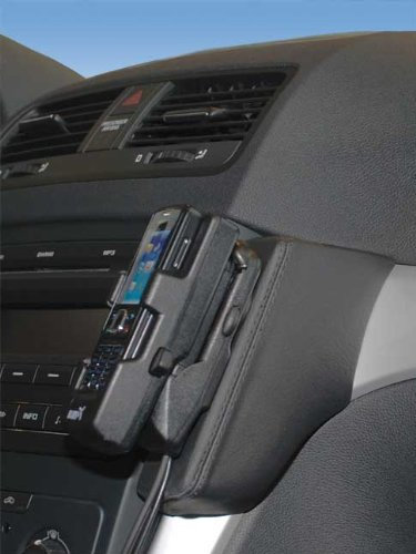 KUDA Handyhalterung passend für Skoda Yeti (5L) ab 2009 bis 2017 - Telefonkonsole für Smartphones, Handy, Navi und mehr - Kunstlederkonsole, Schwarz, 047135