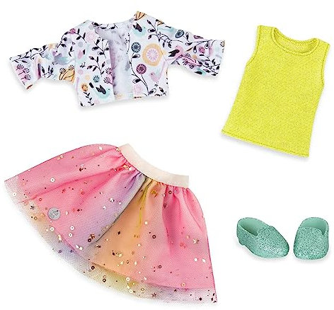 Glitter Girls - Schimmer Glimmer! - Urban Top & Tutu - Blumenjacke & Glitzerschuhe - Puppenkleidung - 36 cm Puppen-Zubehör - 3 Jahre +