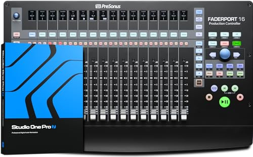 PreSonus FaderPort 16-16 Canaux Tables de Mixage Audio, Compatibilité avec plusieurs DAW et connectivité USB, Flux de Travail Rapide et Efficace