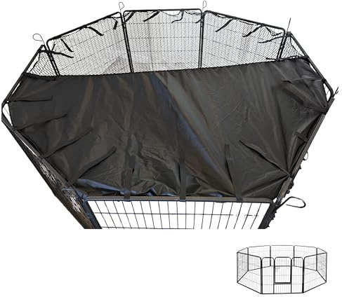 SpeedwellStar - Haustier Stift Abdeckung Sonne Schatten Spielen Hund Käfig Extra Groß Abdeckung 8 Seite Sonnenschutz für Licht Haustiergehege Hundekäfig Universal. Käfig Nicht im Lieferumfang