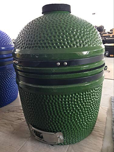 YNNI KAMADO Kamado de pie de 15.7 Pulgadas, Parrilla, edición Limitada, Color Verde Claro, Barbacoa, cerámica, Huevo, ahumador, TQ0015LG