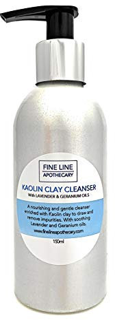 99% Naturale LOZIONE DETERGENTE VISO - ARGILLA, LAVANDA & GERANIO - 150 ml di Fine Line Apothecary. Rimuove Delicatamente Impurità Dalla Pelle. pH5.5 per Pelli Sensibili. Protegge il Microbioma.