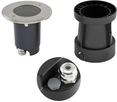 EVN Bodeneinbauleuchte - rund - schwenkbar - EDS/Alu IP67 - GU10 - max. 35W - 230V, edelstahl (679235EV)