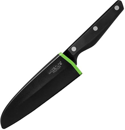 Wiltshire Staysharp Triple Rivet Multi-Purpose Utility Knife 15cm, Stainless Steel Sharp Blade for Chopping Cutting and Slicing, Built-in Sharpener, Slim Scabbard, Ergonomic Triple Rivet Handle