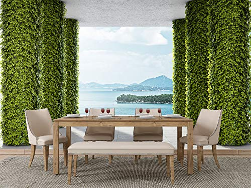 Oedim Fotomurale in vinile da parete con vista al mare | Murale | Carta da parati decorativa | 350 x 250 cm | Decorazione sala da pranzo, soggiorno, camera da letto